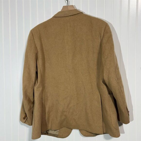 Vintage Étienne Caron Camel Hair Wool Blazer 42R Tan Sport Coat Made in Korea - Picture 2 of 14